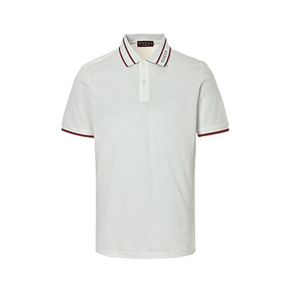 Gucci Web Stripe Tipped Polo Shirt