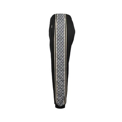 Gucci GG Supreme Jacquard Jogger Pants — Dark Charcoal with Web Stripe