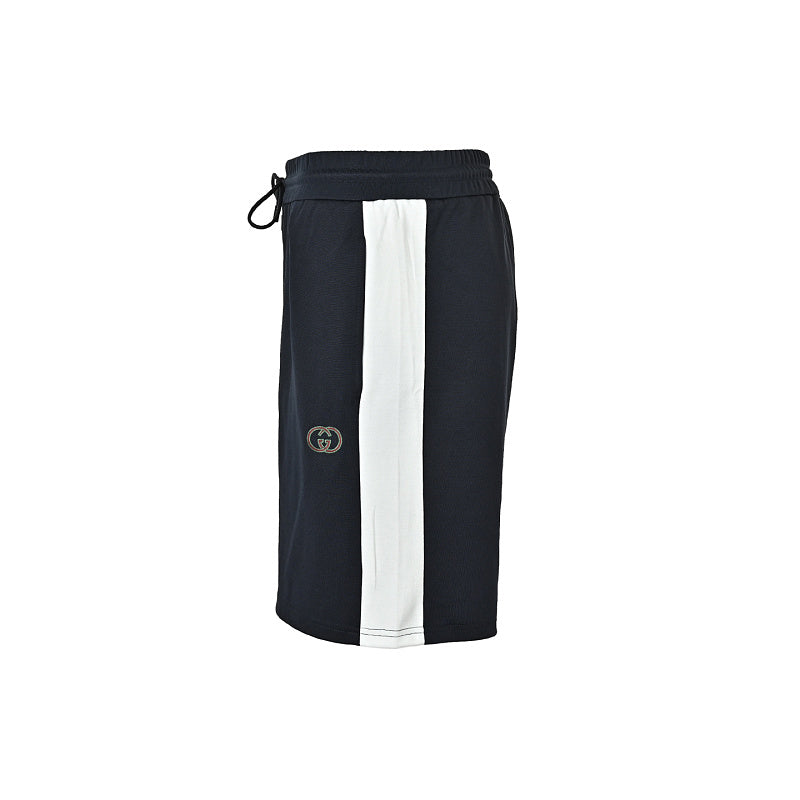 Gucci Side Stripe Athletic Shorts in Navy