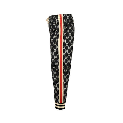 Gucci GG Monogram Jogger Pants with Web Stripe