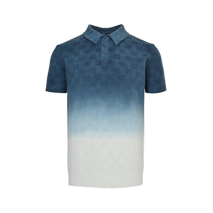 Gucci GG Jacquard Gradient Knit Polo Shirt