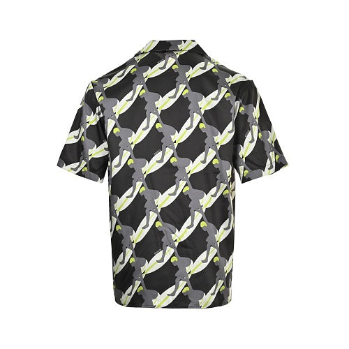 Gucci Abstract Camo Print Short-Sleeve Camp Collar Shirt