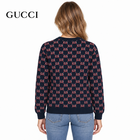 Gucci Unisex Jacquard Crewneck Sweater