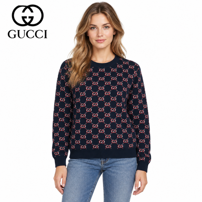 Gucci Unisex Jacquard Crewneck Sweater
