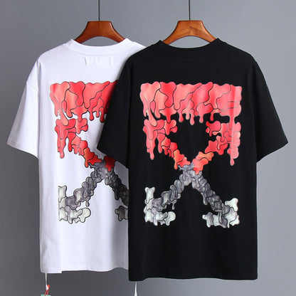 OFF-Whlte Arrow Logo Cotton T-shirt