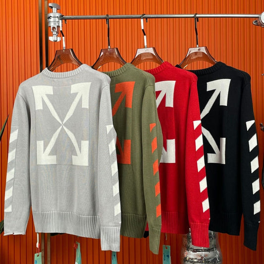 OFF-Whlte Intarsia Knit Sweater#14