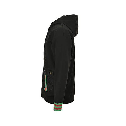 Gucci P185 Oversized Hoodie – Black & White Heavyweight