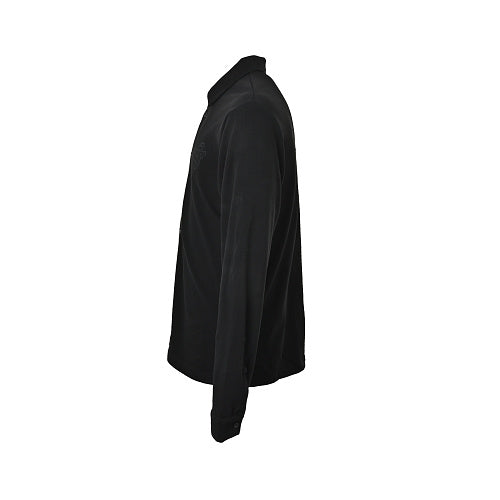 Gucci Tonal Emblem Long-Sleeve Shirt in Black