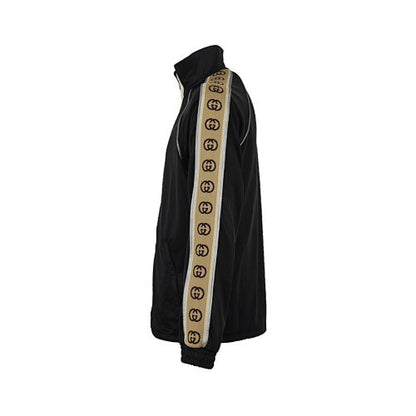 Gucci Black Track Jacket with GG Logo Side Band