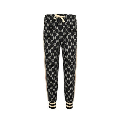 Gucci GG Monogram Jogger Pants with Web Stripe