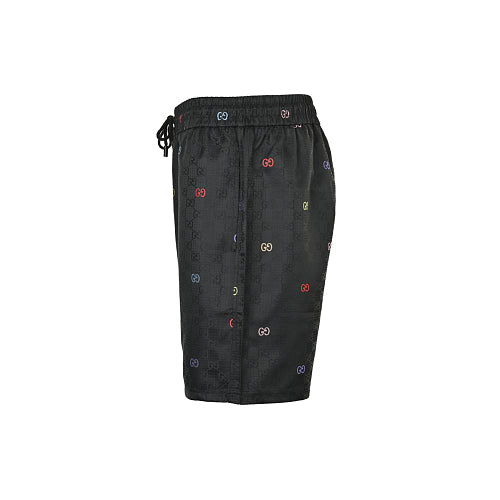 Gucci GG Multicolor Embroidered Shorts – Black Jacquard