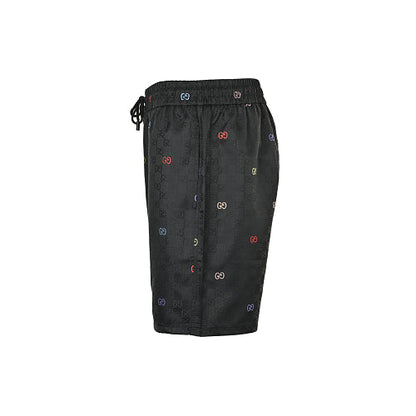 Gucci GG Multicolor Embroidered Shorts – Black Jacquard