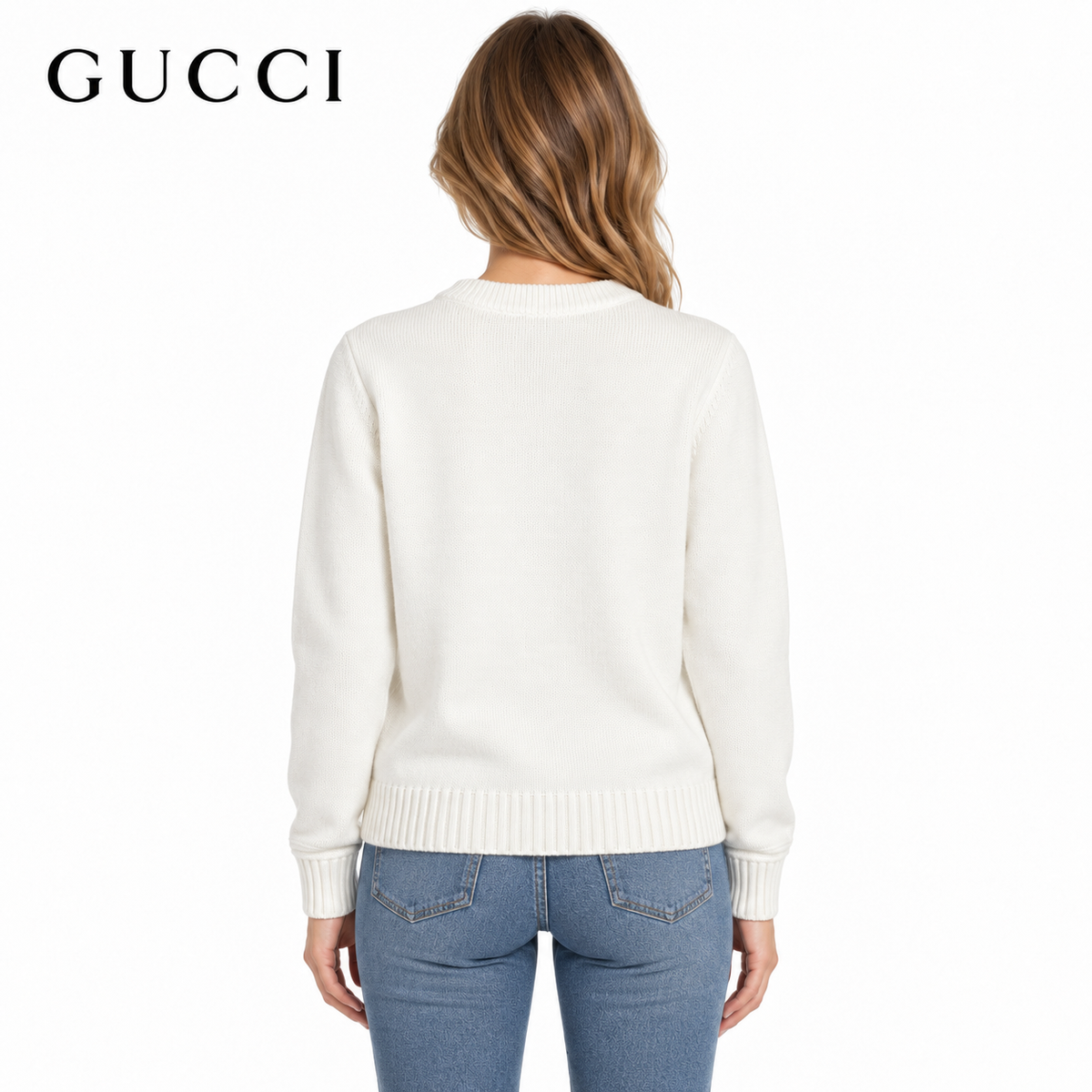 Gucci Unisex Embroidered Mock-Neck Sweater