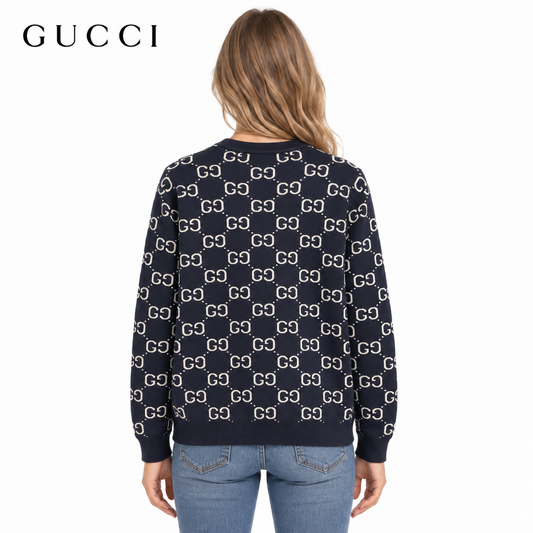 Gucci Unisex Monogram Double-G Crewneck Sweater