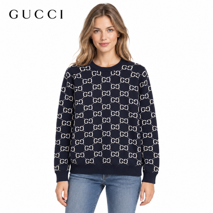 Gucci Unisex Monogram Double-G Crewneck Sweater