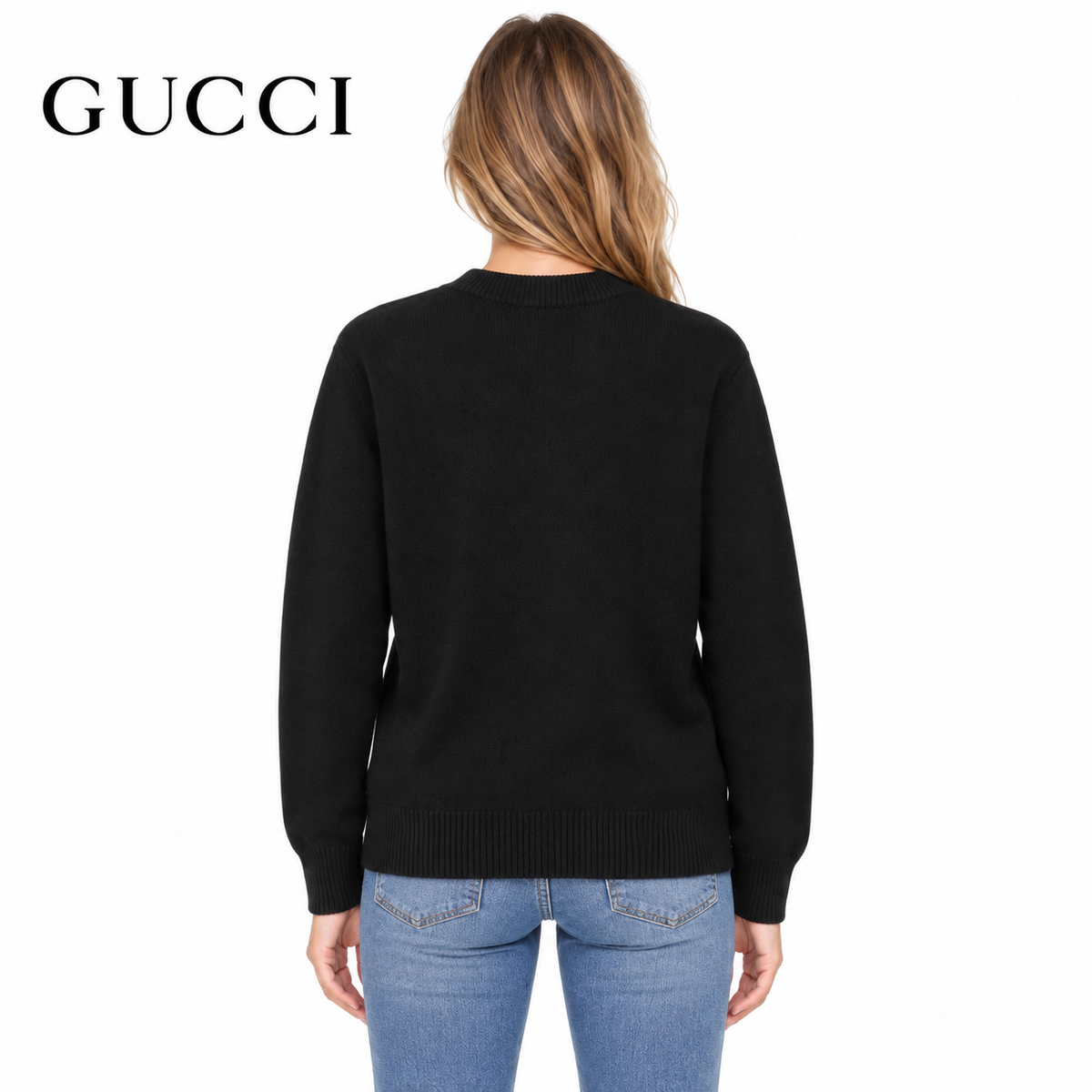 Gucci Unisex G8398 Jacquard Crewneck Sweater
