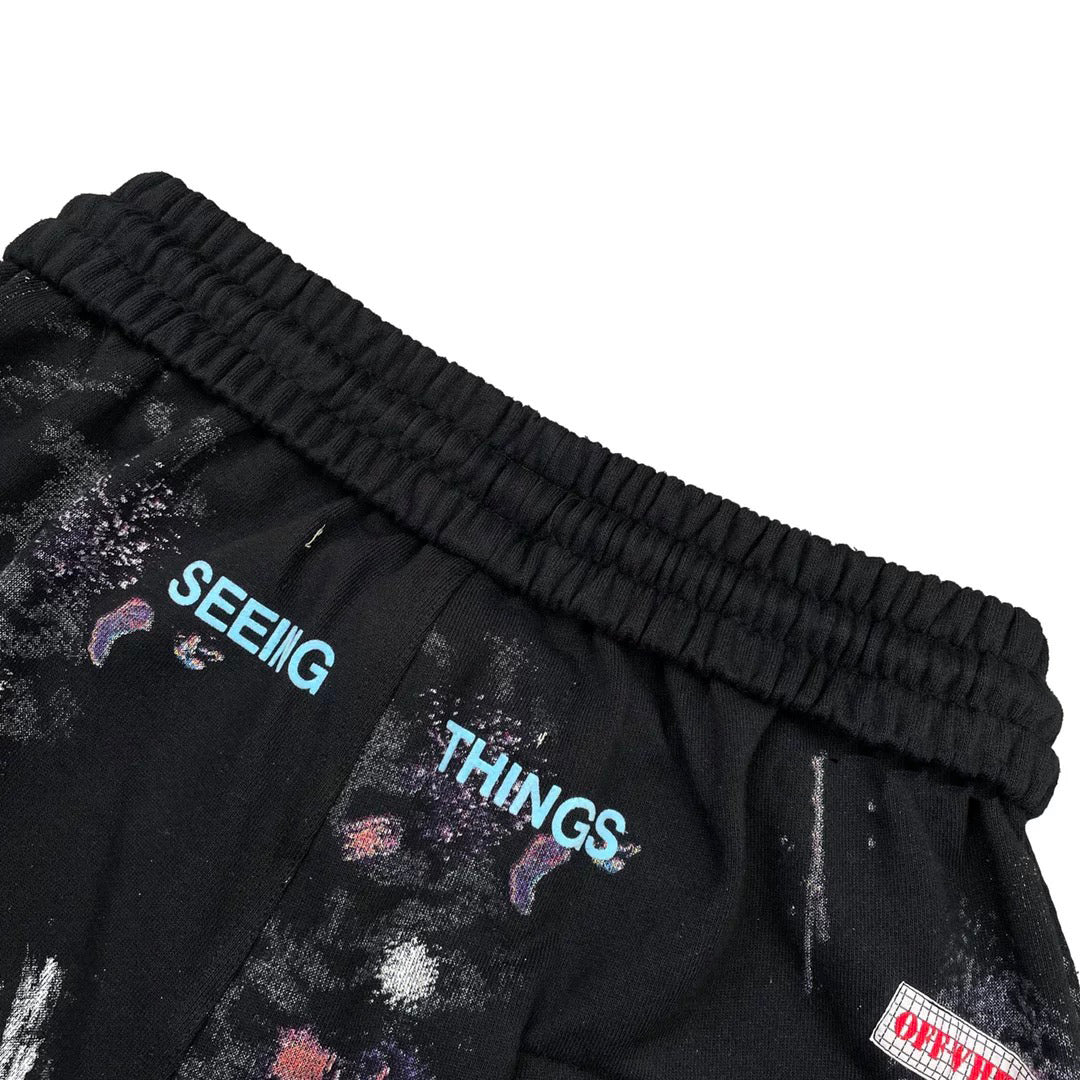 OFF-Whlte Starry sky inkjet shorts#9