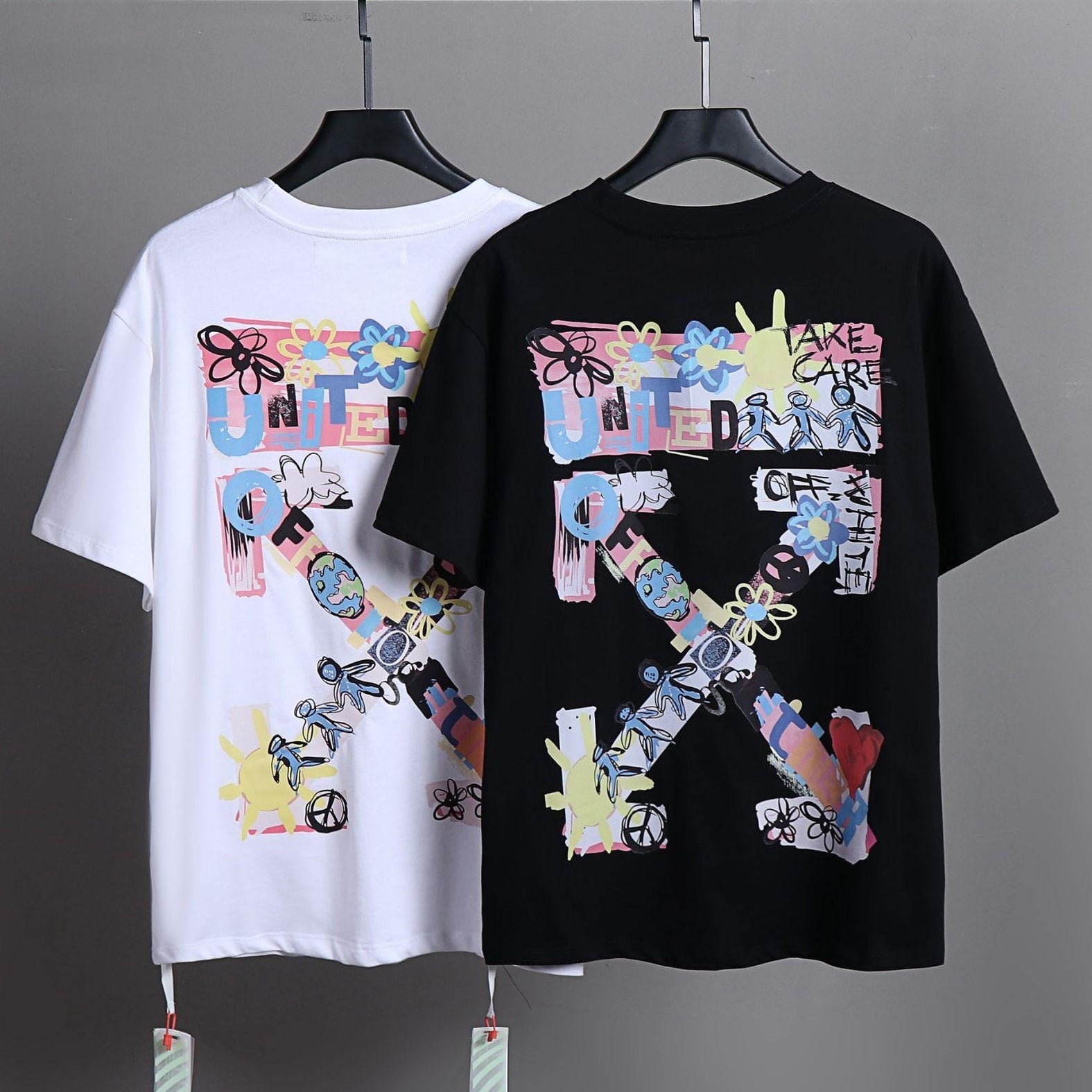 OFF-Whlte Arrow logo print T-shirt#85