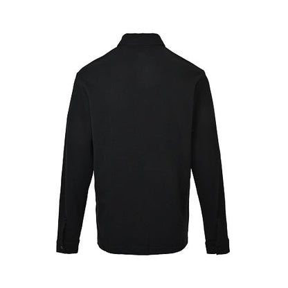 Gucci Tonal Emblem Long-Sleeve Shirt in Black