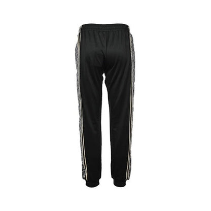 Gucci GG Supreme Jacquard Jogger Pants — Dark Charcoal with Web Stripe