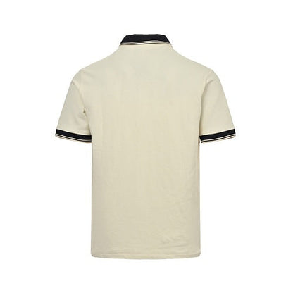 Gucci GG Monogram Diagonal Print Polo Shirt – White