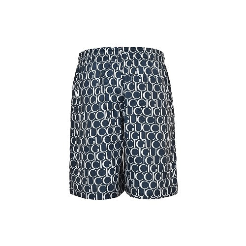 Gucci Allover Letter Print Swim Shorts in Navy