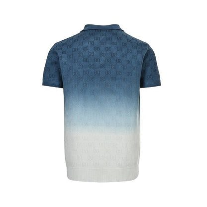 Gucci GG Jacquard Gradient Knit Polo Shirt