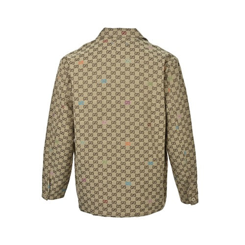 GG Monogram Canvas Jacket with Multicolor Embroidery