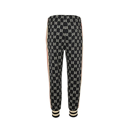 Gucci GG Monogram Jogger Pants with Web Stripe