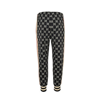 Gucci GG Monogram Jogger Pants with Web Stripe