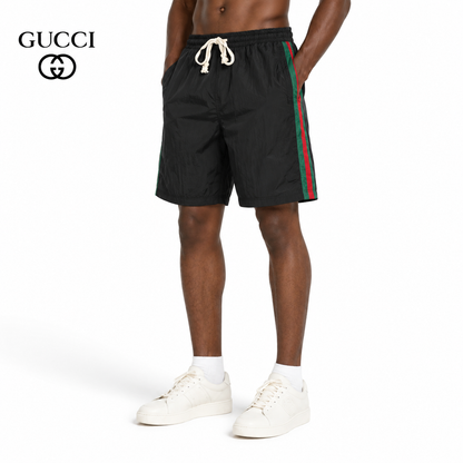 Gucci Web Stripe Nylon Shorts