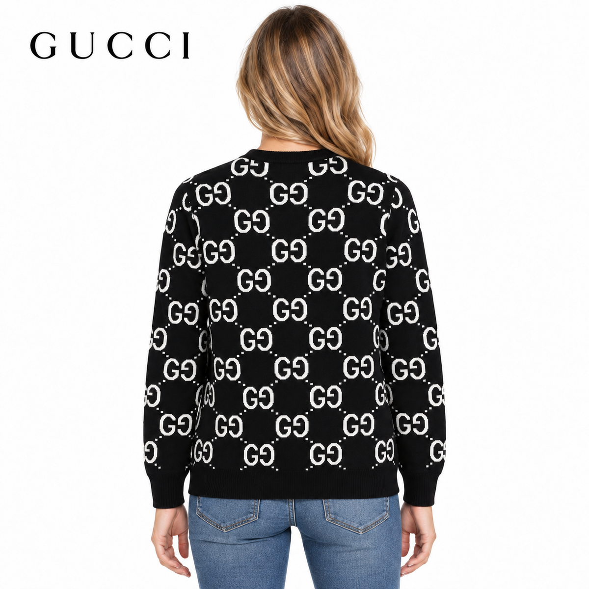 Gucci Unisex 8316 Monogram Crewneck Sweater