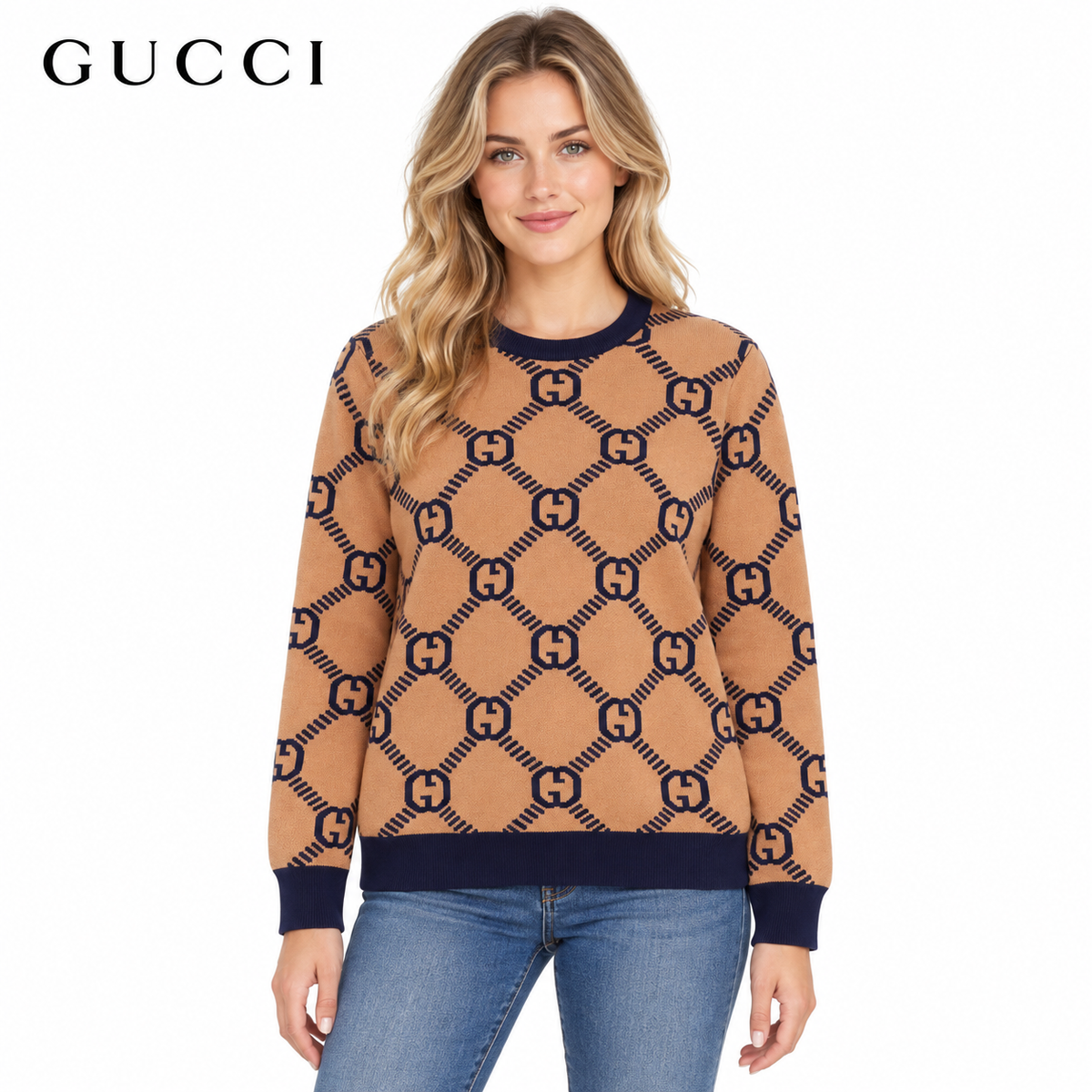 Gucci Unisex Monogram Crewneck Sweater