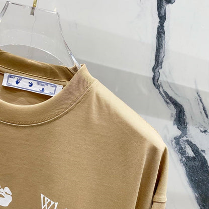 OFF-Whlte Arrow Logo Cotton T-shirt#1002