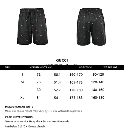 Gucci GG Multicolor Embroidered Shorts – Black Jacquard