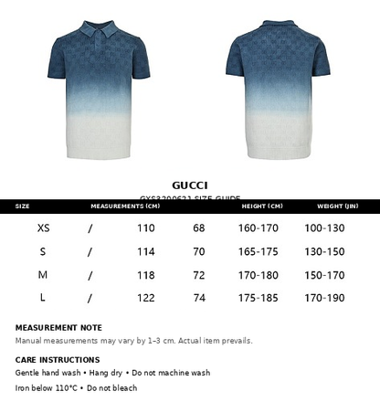 Gucci GG Jacquard Gradient Knit Polo Shirt
