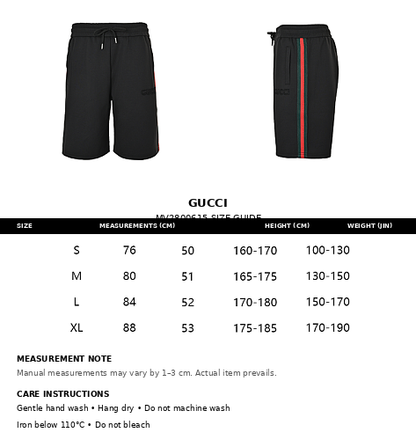 Gucci Web Stripe Jersey Shorts