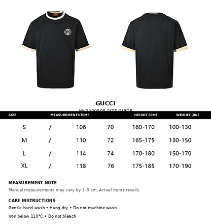 Gucci 1921 Emblem Logo Ringer T-Shirt