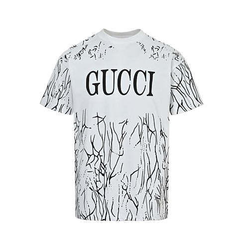 Gucci Abstract Branch Print Oversized T-Shirt