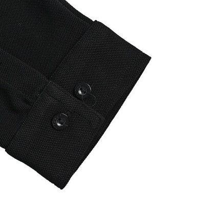 Gucci Tonal Emblem Long-Sleeve Shirt in Black