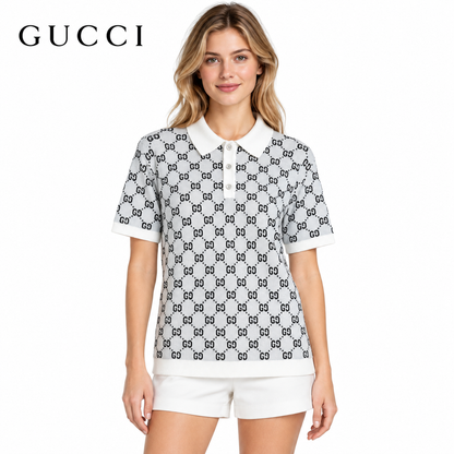 Gucci Unisex Jacquard Polo Sweater