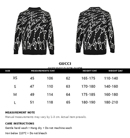 Gucci GG Jacquard Oversized Knit Sweater