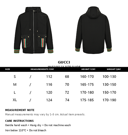 Gucci P185 Oversized Hoodie – Black & White Heavyweight