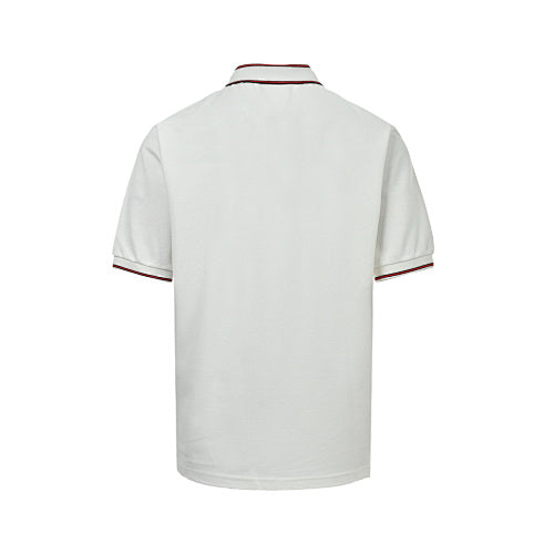 Gucci Logo Embroidered Polo Shirt – Black / White Piqué Cotton