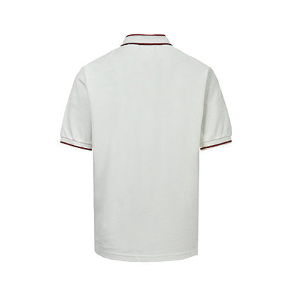 Gucci Logo Embroidered Polo Shirt – Black / White Piqué Cotton