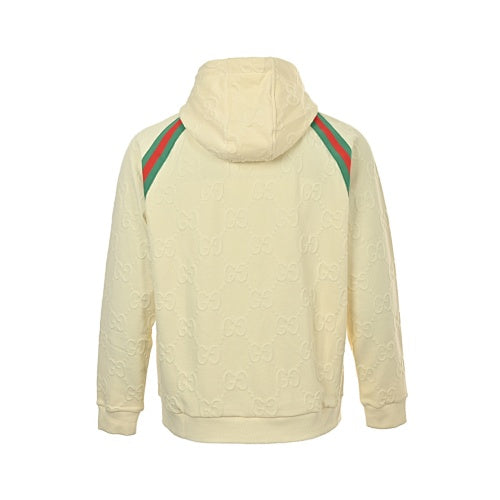 Gucci Web Stripe Full-Zip Hoodie – Black & White Oversized