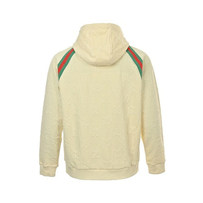 Gucci Web Stripe Full-Zip Hoodie – Black & White Oversized