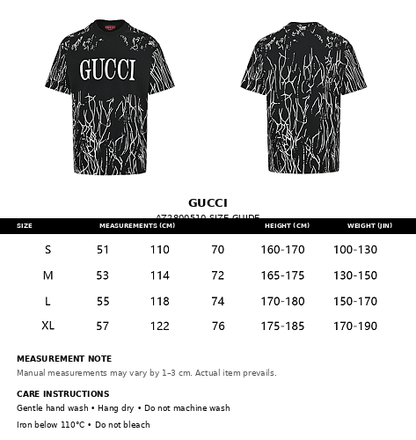 Gucci Abstract Branch Print Oversized T-Shirt