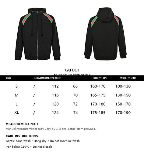 Gucci Web Stripe Full-Zip Hoodie – Black & White Oversized