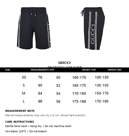 Gucci Logo Stripe Shorts